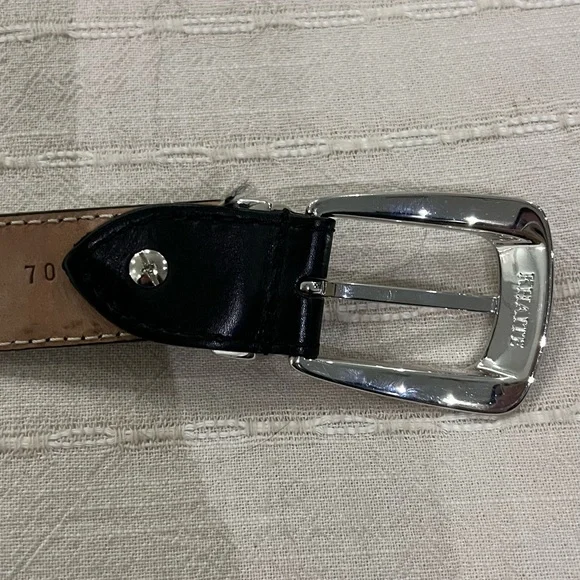 Khaite Benny Belt in black leather and silver. Size 70. - Picture 5 of 5